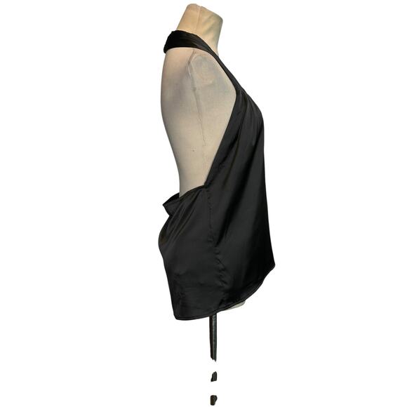 Superdown black satin halter blouse size Small - Picture 7 of 10